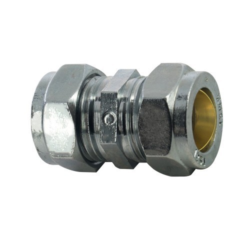 COMPRESSION CP COUPLER 15MM CHROME PLATED