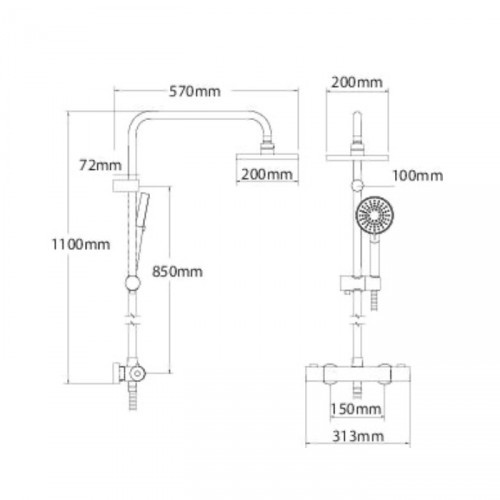 METHVEN/DEVA DYNAMIC BAR SHOWER COMES WITH RIGID RISER - West BS Live