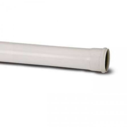 SINGLE SOCKET PIPE 110MM 4M LENGTH WHITE