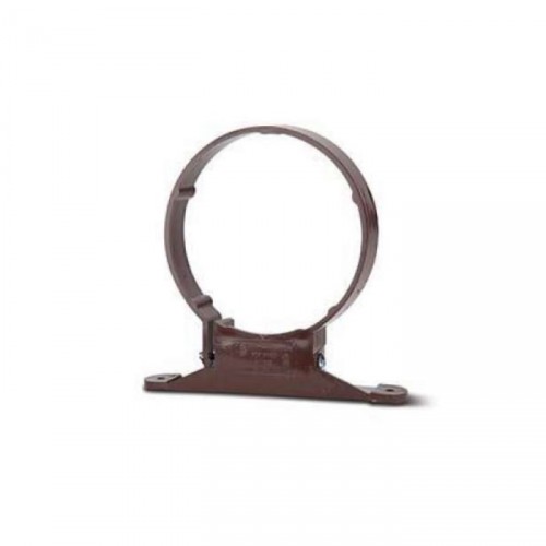 PLASTIC PIPE CLIP 110MM BROWN