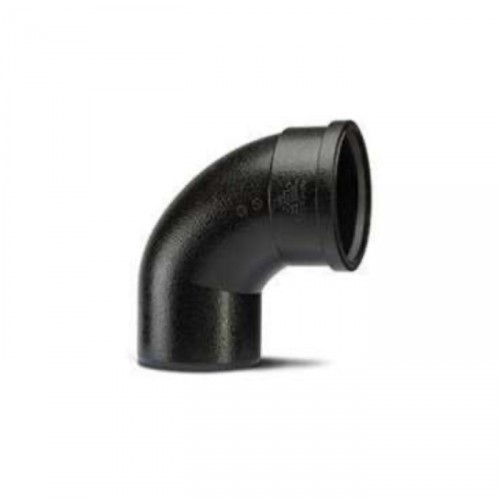 SINGLE SOCKET BEND 110MM 92.5 DEG BLACK