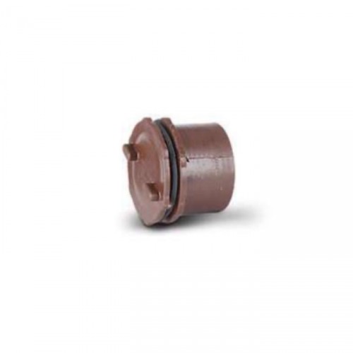 SCREWED ACCESS PLUG 32MM BROWN