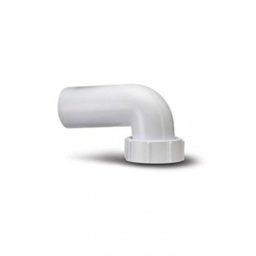 POLY BATH/SHOWER TRAP WHITE RT90 SWIVEL BEND 40MM