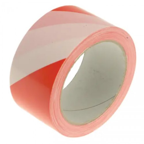 HAZARD WARNING SAFETY TAPE RED/WHITE 50MMX33M