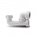 POLY LOW LEVEL BATH TRAP WHITE WT67 38MM SEAL 40MM